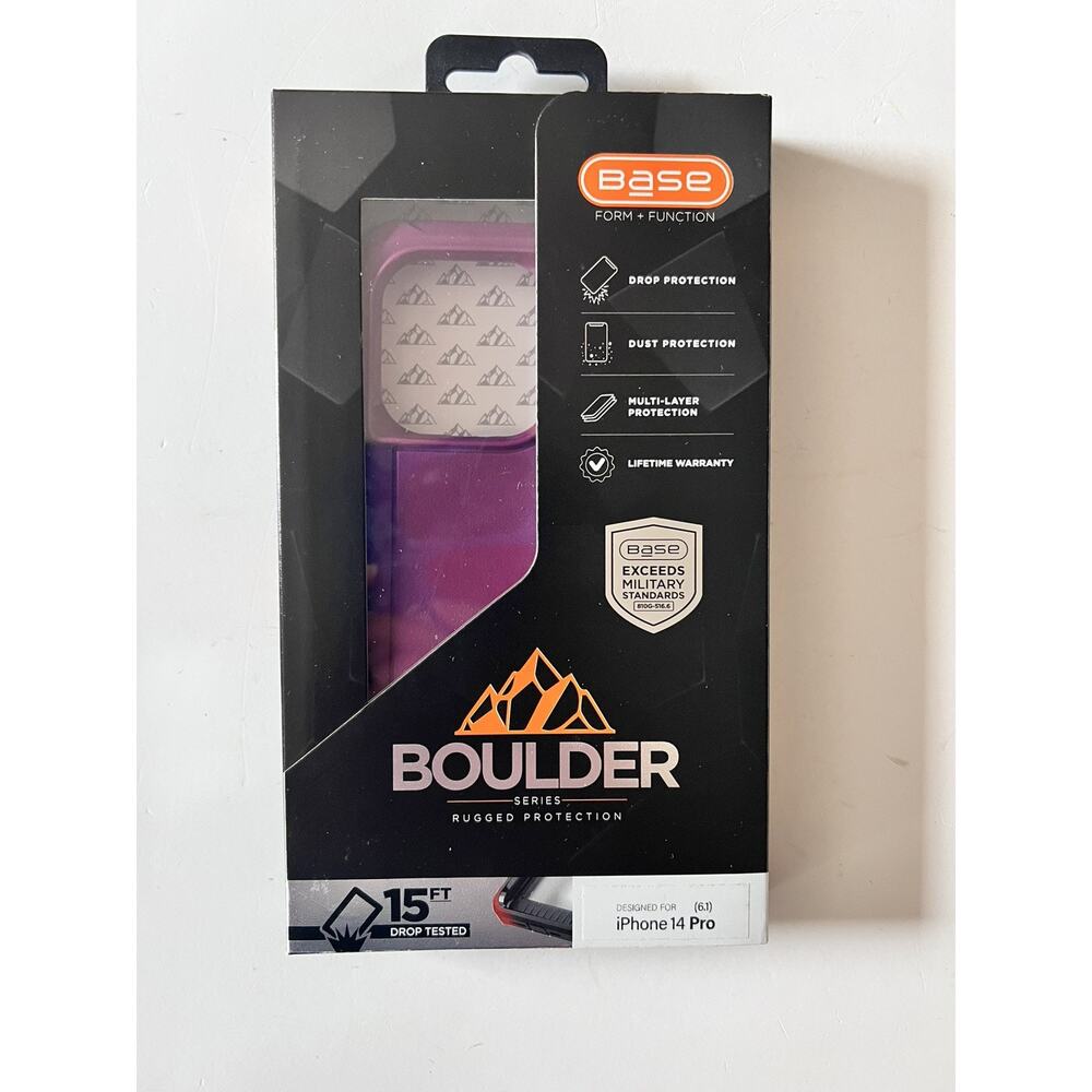 Base Boulder Rugged Protection Case for iPhone 14 Pro Red Wine